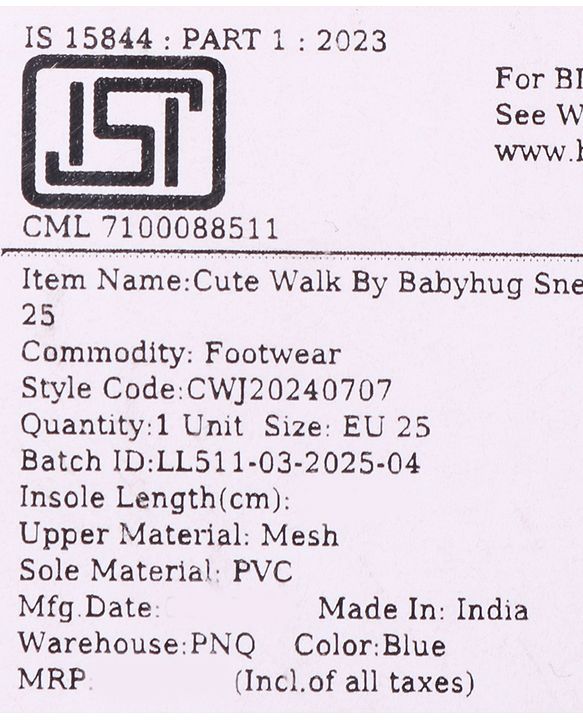 Cute Walk by Babyhug Velcro Closure Sneaker Shoes with Bow Patch - Pink