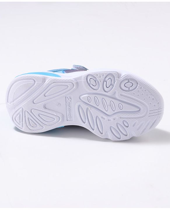 Cute Walk by Babyhug Velcro Closure Sneaker Shoes with Vehicle Patch - Blue