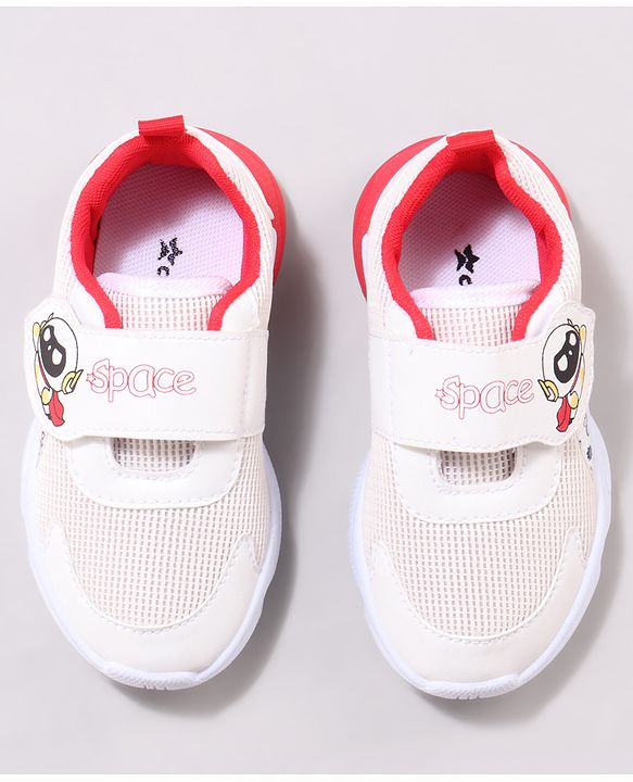 Cute Walk by Babyhug Velcro Closure Sneaker Shoes with Space Theme Print - Blue