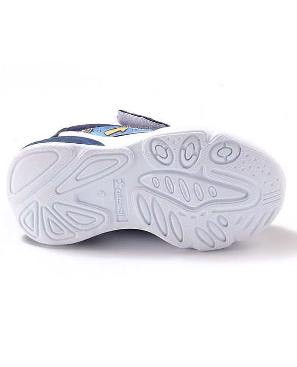 Cute Walk by Babyhug Velcro Closure Sneaker Shoes with Space Theme Print - Blue