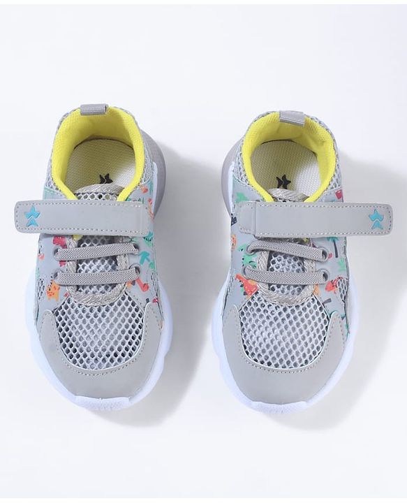 Cute Walk By Babyhug Velcro Closure Sneakers With Lace Detailing - Navy Blue