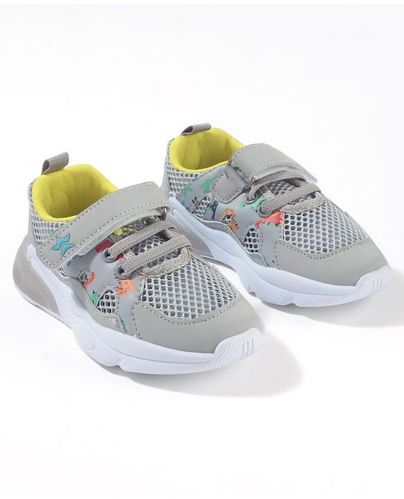 Cute Walk By Babyhug Velcro Closure Sneakers With Lace Detailing - Navy Blue