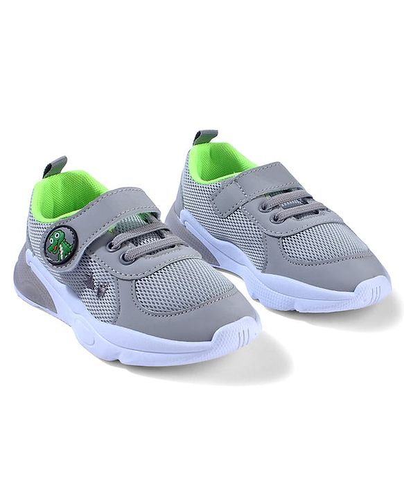 Cute Walk by Babyhug Sneaker with Velcro Closure & Dino Applique - Blue