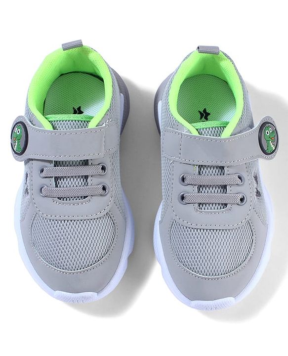 Cute Walk by Babyhug Sneaker with Velcro Closure & Dino Applique - Blue