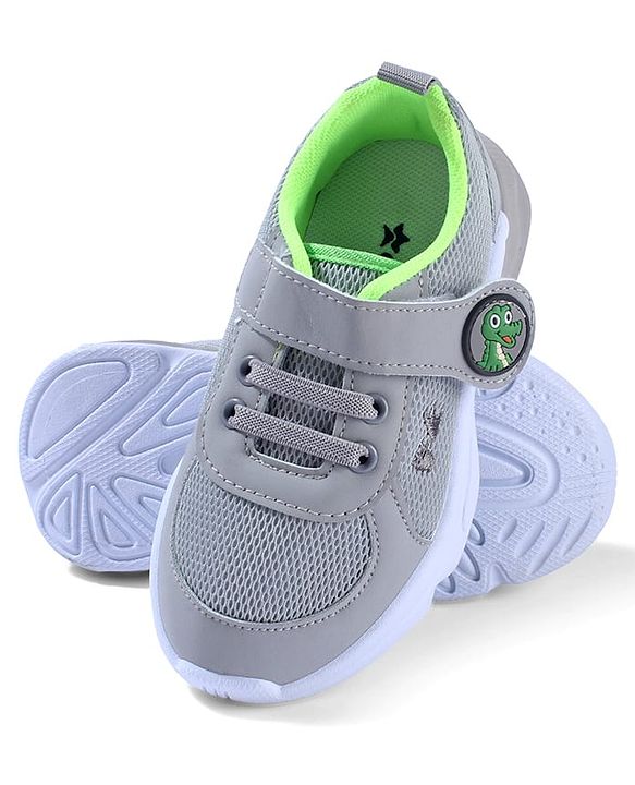Cute Walk by Babyhug Sneaker with Velcro Closure & Dino Applique - Blue