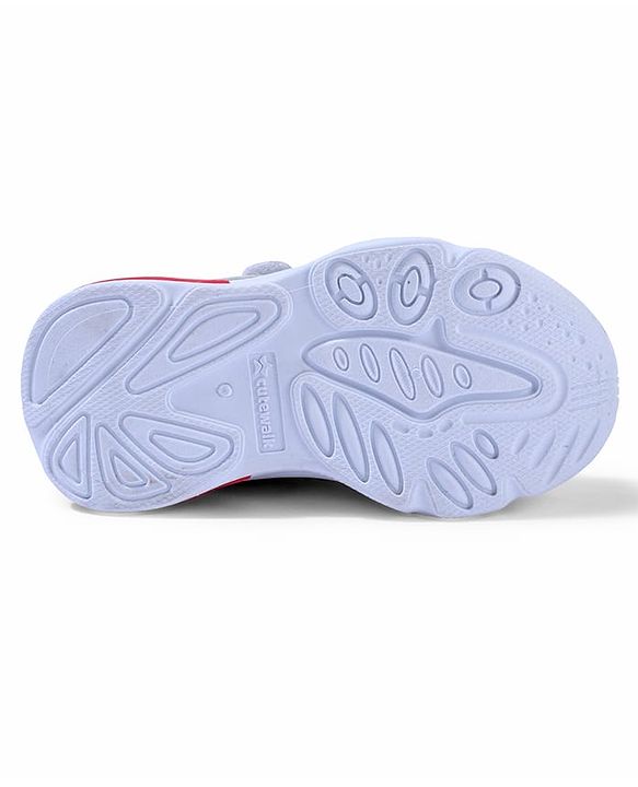 Cute Walk by Babyhug Velcro Closure Sneaker Shoes With Space Theme Print - Blue