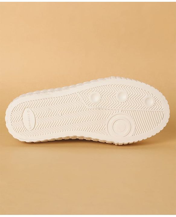 Cute Walk by Babyhug Casual Shoes with Velcro Closure & Glitter Print - Golden