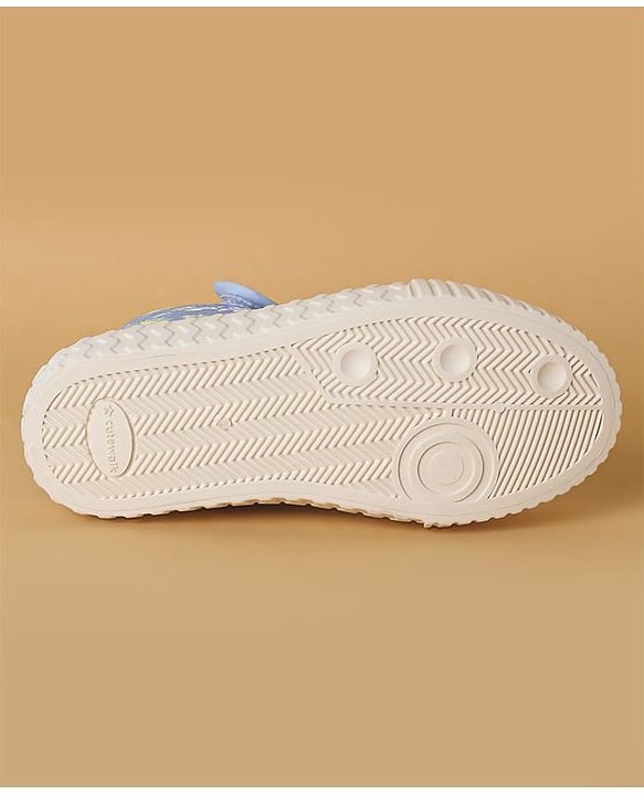 Cute Walk by Babyhug Casual Shoes with Velcro Closure Floral Applique - Blue
