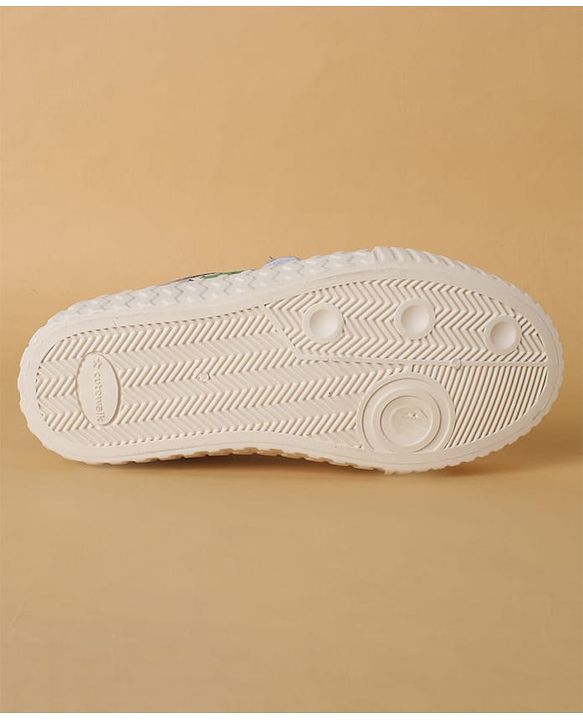 Cute Walk by Babyhug Casual Shoes with Velcro Closure & Dino Print - Light Green