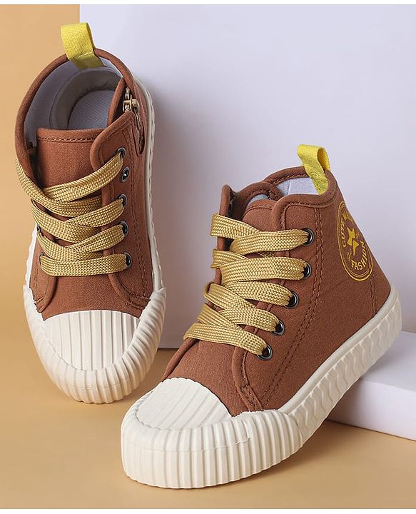 Cute Walk by Babyhug Casual Shoes with Lace up Closure - Brown