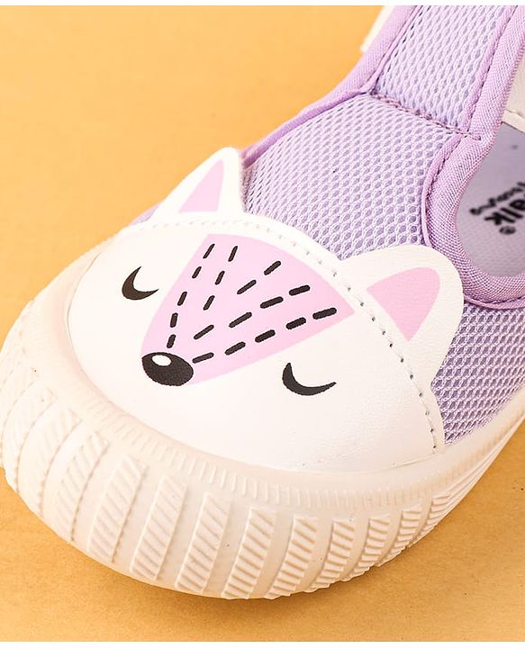 Cute Walk by Babyhug Casual Shoes with Velcro Closure & Animal Print - Purple