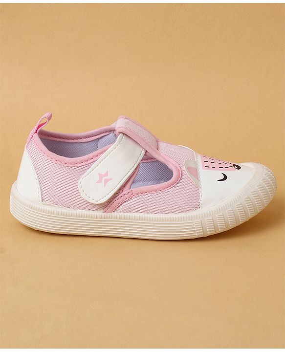 Cute Walk by Babyhug Casual Shoes with Velcro Closure & Animal Print - Purple