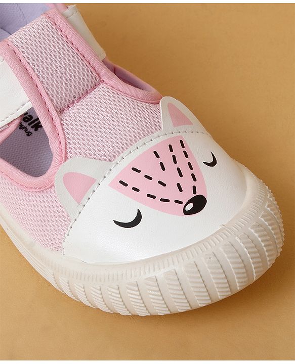 Cute Walk by Babyhug Casual Shoes with Velcro Closure & Animal Print - Purple