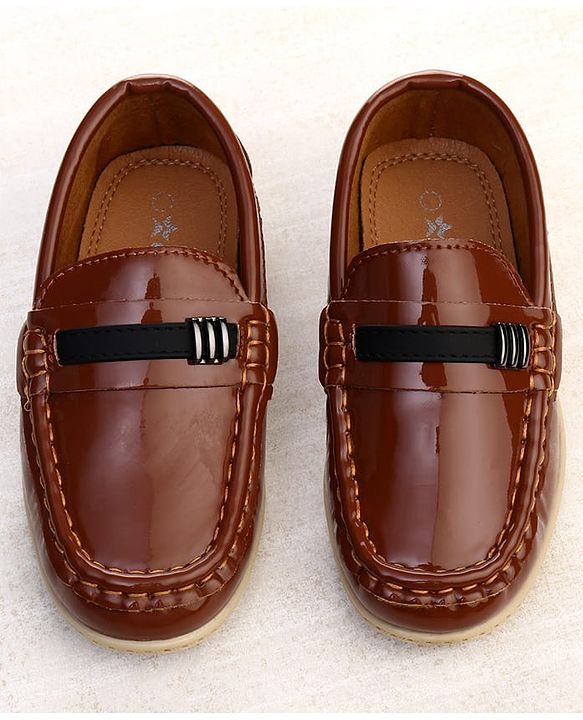 Cute Walk by Babyhug Slip On Loafers With Applique - Brown