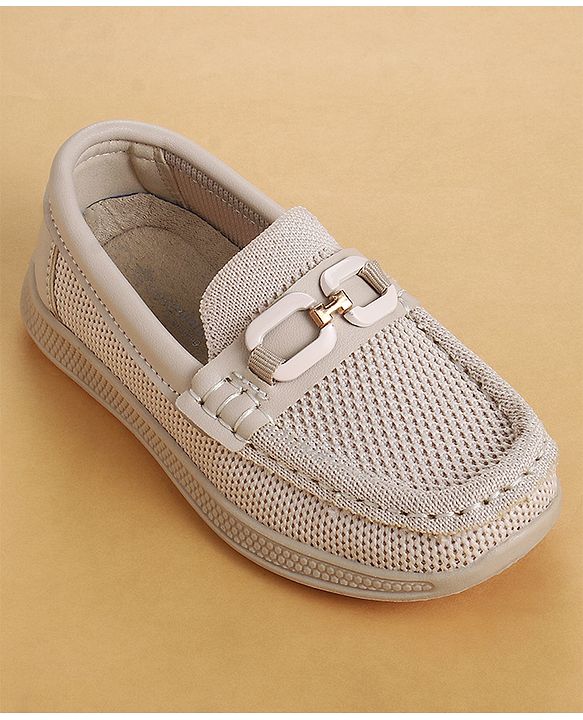 Cute Walk by Babyhug Slip On Solid Loafers - Beige