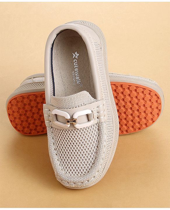 Cute Walk by Babyhug Slip On Solid Loafers - Beige