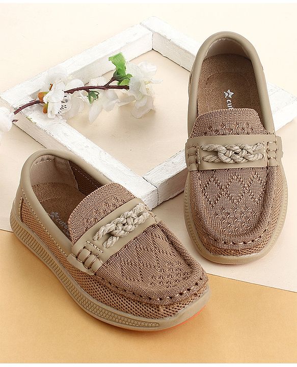 Cute Walk by Babyhug Slip On Solid Loafer - Beige