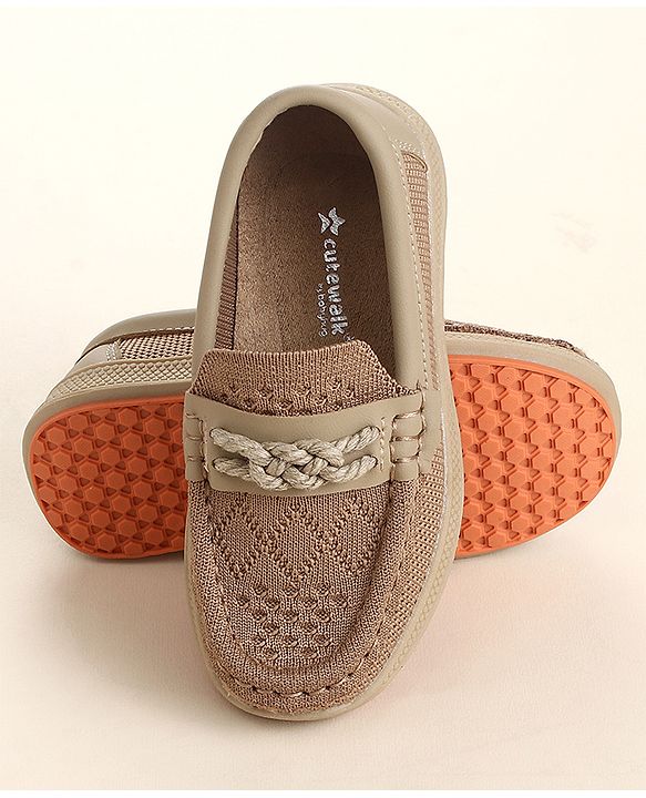 Cute Walk by Babyhug Slip On Solid Loafer - Beige