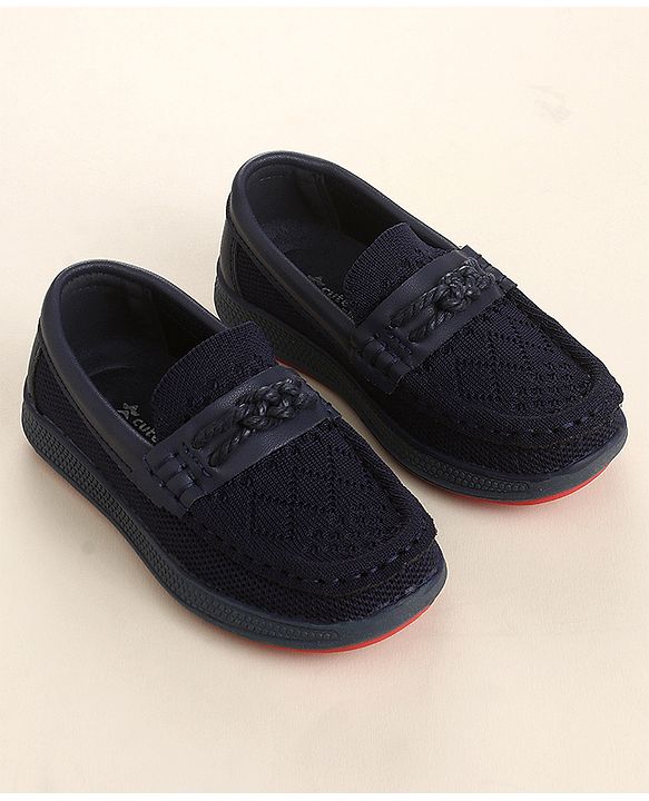 Cute Walk by Babyhug Slip On Solid Loafer - Navy Blue