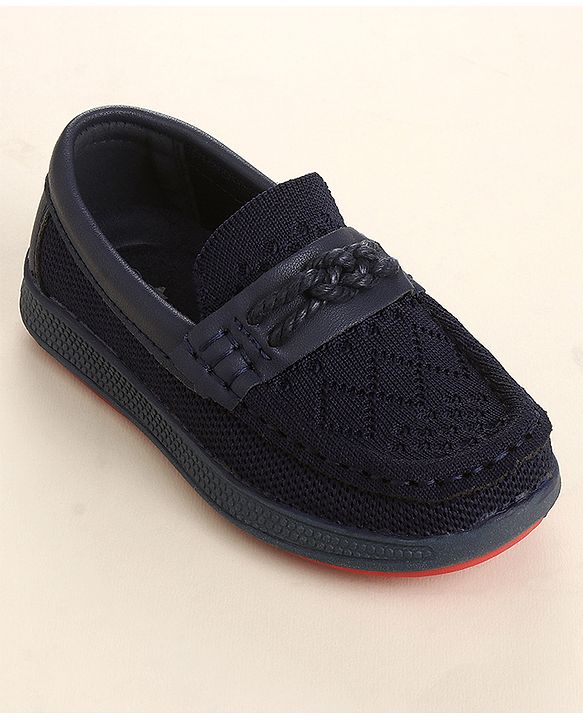 Cute Walk by Babyhug Slip On Solid Loafer - Navy Blue