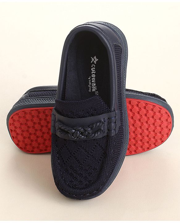 Cute Walk by Babyhug Slip On Solid Loafer - Navy Blue