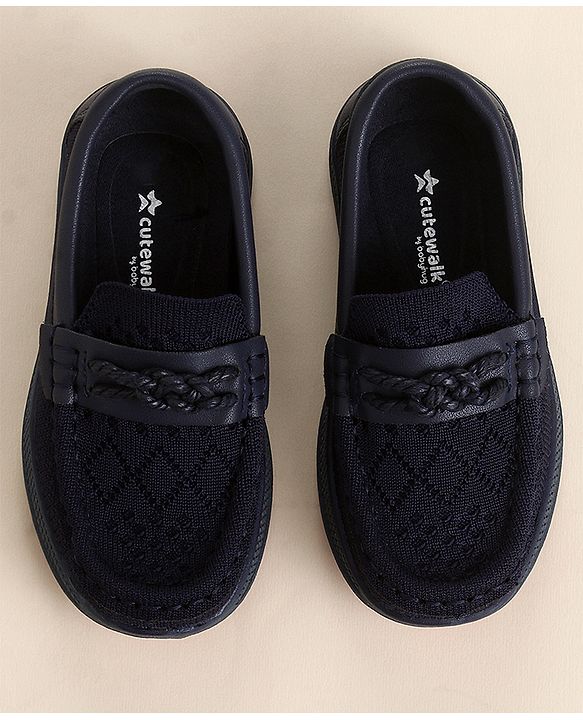 Cute Walk by Babyhug Slip On Solid Loafer - Navy Blue