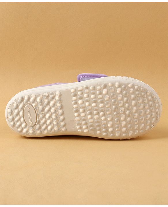 Cute Walk by Babyhug Casual Shoes with Floral Applique & Velcro Closure - Dark Pink