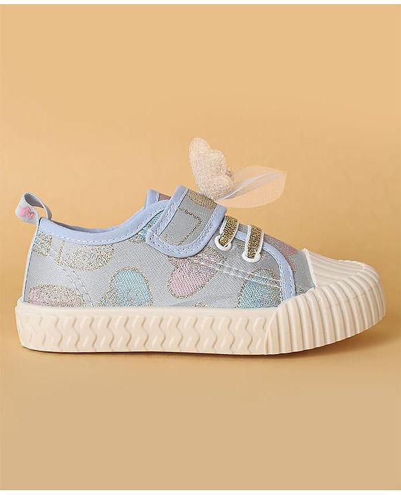 Cute Walk by Babyhug Casual Shoes with Velcro Closure Butterfly Applique- Pink
