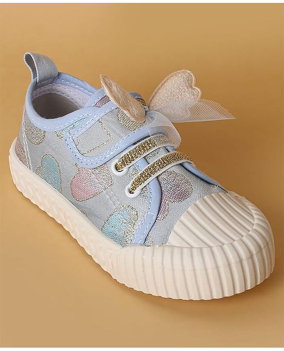 Cute Walk by Babyhug Casual Shoes with Velcro Closure Butterfly Applique- Pink