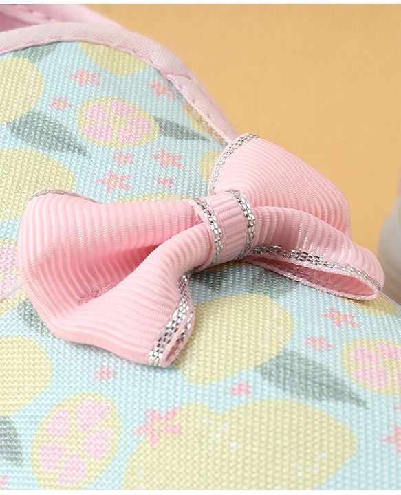 Cute Walk by Babyhug Slip On Casual Shoes with Bow Applique & Lemon Print - Pink