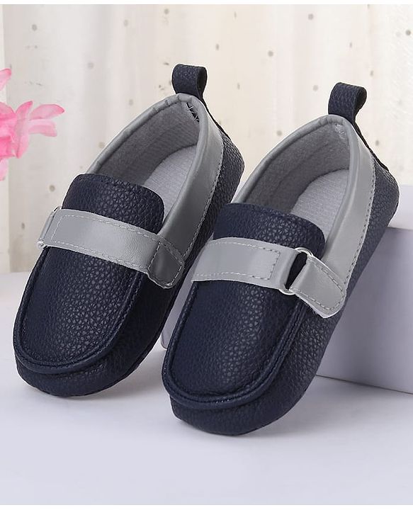 Cute Walk by Babyhug Slip on Booties - Navy Blue
