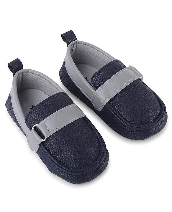 Cute Walk by Babyhug Slip on Booties - Navy Blue