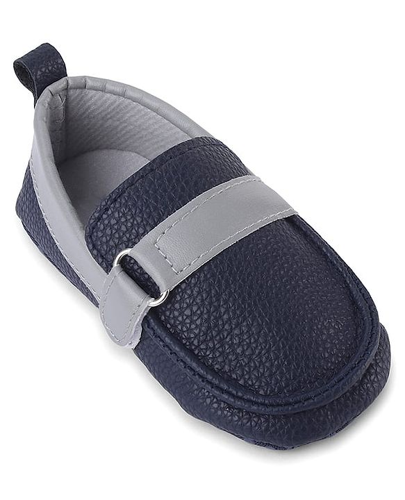 Cute Walk by Babyhug Slip on Booties - Navy Blue