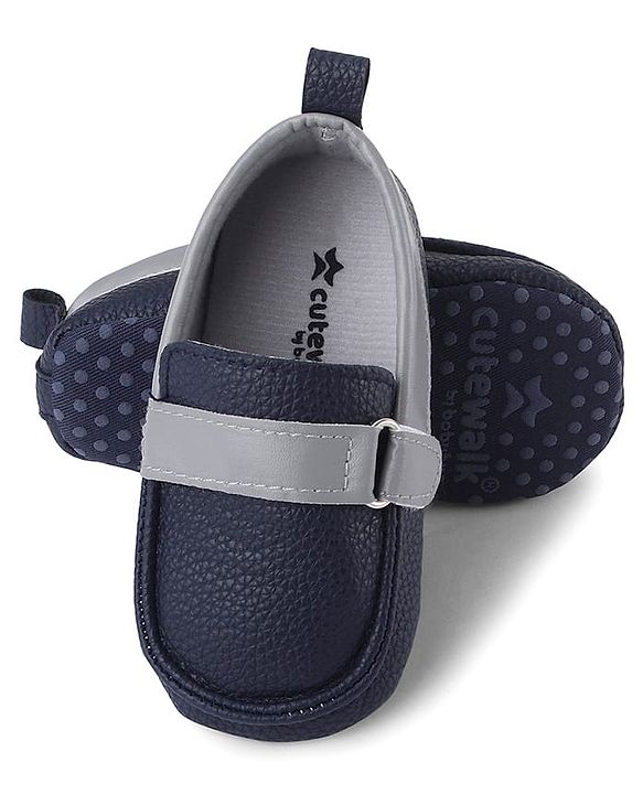 Cute Walk by Babyhug Slip on Booties - Navy Blue