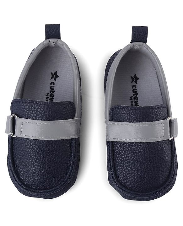 Cute Walk by Babyhug Slip on Booties - Navy Blue