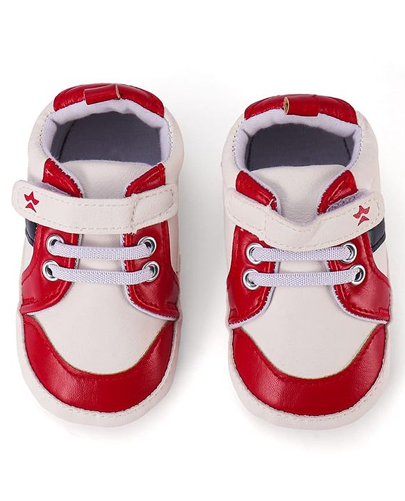 Cute Walk by Babyhug Booties with Velcro Closure - Red