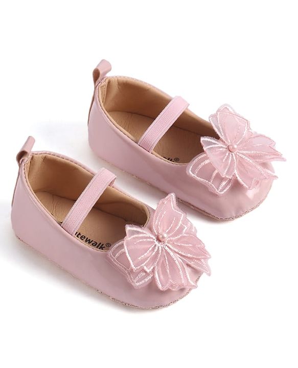 Cute Walk by Babyhug Slip On Booties with Bow Applique - Golden