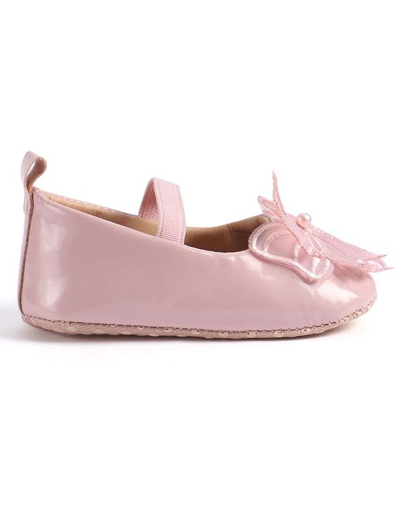 Cute Walk by Babyhug Slip On Booties with Bow Applique - Golden