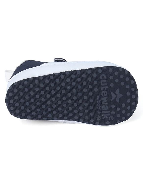 Cute Walk by Babyhug Booties with Velcro Closure & Tape Detailing - Navy Blue