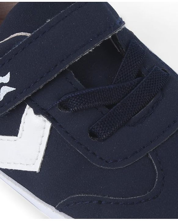 Cute Walk by Babyhug Booties with Velcro Closure & Tape Detailing - Navy Blue