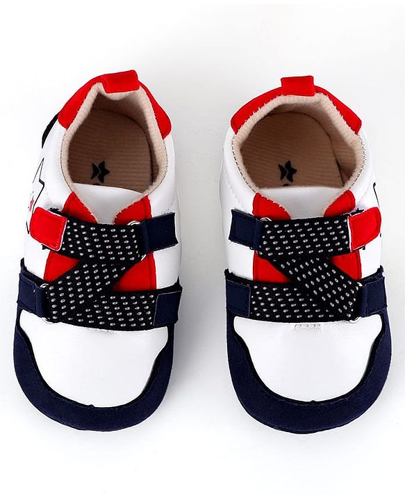 Cute Walk by Babyhug Slip On Booties with Star Print - Navy Blue