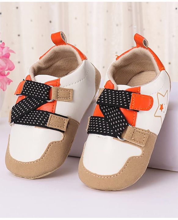Cute Walk by Babyhug Slip On Booties with Star Print - Navy Blue
