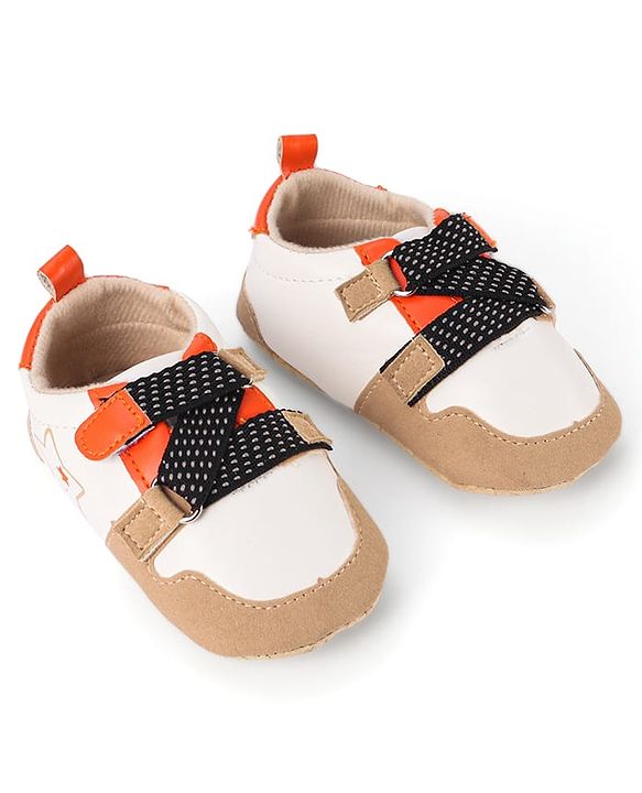 Cute Walk by Babyhug Slip On Booties with Star Print - Navy Blue