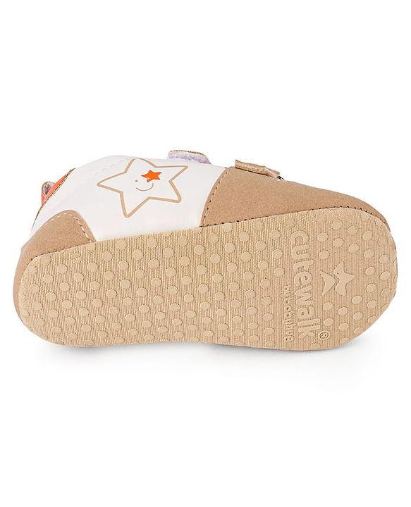 Cute Walk by Babyhug Slip On Booties with Star Print - Navy Blue