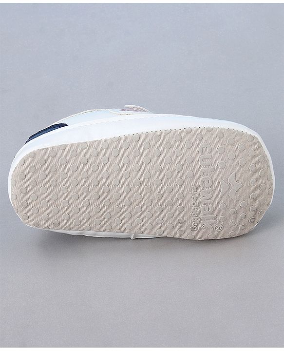 Cute Walk by Babyhug Velcro Closure Booties With Lace Detailing - White