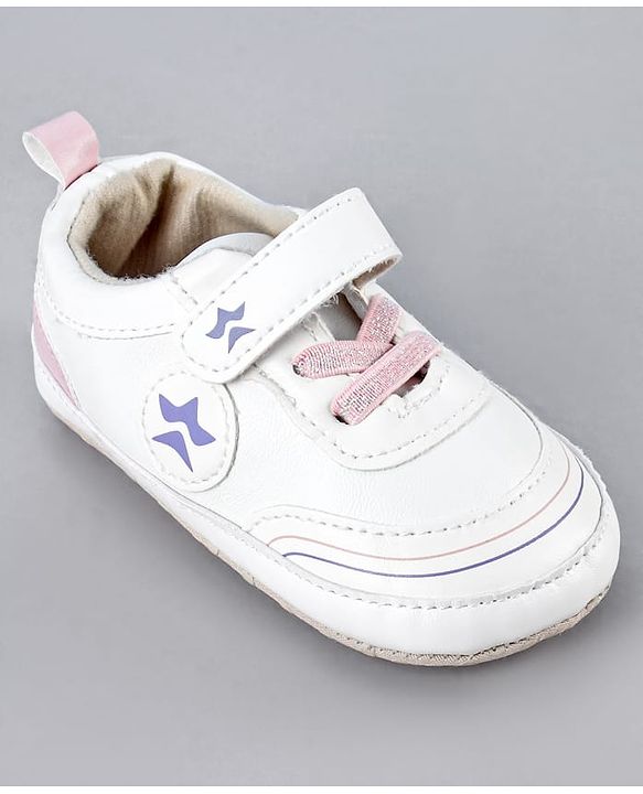 Cute Walk by Babyhug Velcro Closure Booties With Lace Detailing - Pink