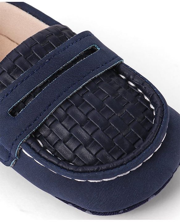 Cute Walk by Babyhug Slip On Solid Color Booties - Navy Blue