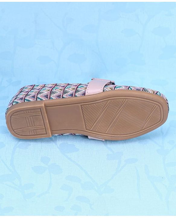 Pine Kids Slip On Ballerina with Applique with Monogram Print - Pink