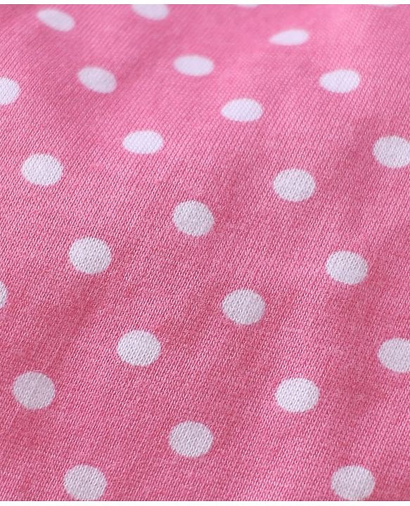 Babyhug 100% Cotton Knit Panties with Floral & Polka Dots Print Pack of 3 - Yellow Pink & White