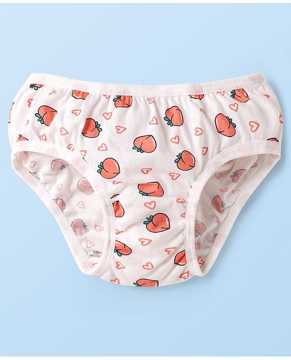 Babyhug 100% Cotton Stripes Floral & Tropical Theme Printed Panties Pack Of 3 - Multi Colour